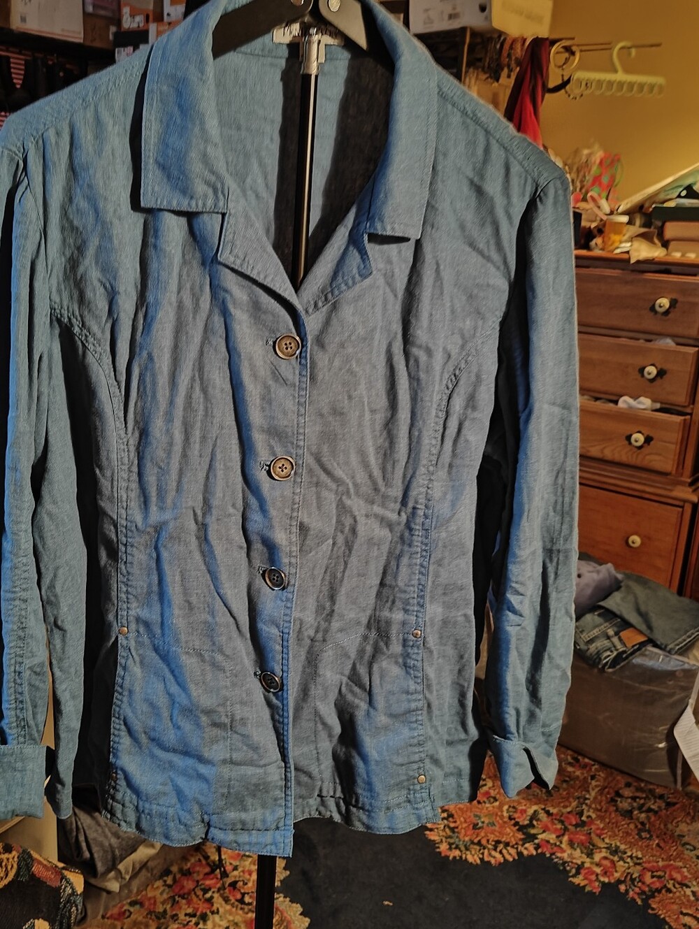 Pendleton Light Blue Button-Front Utility Jacket